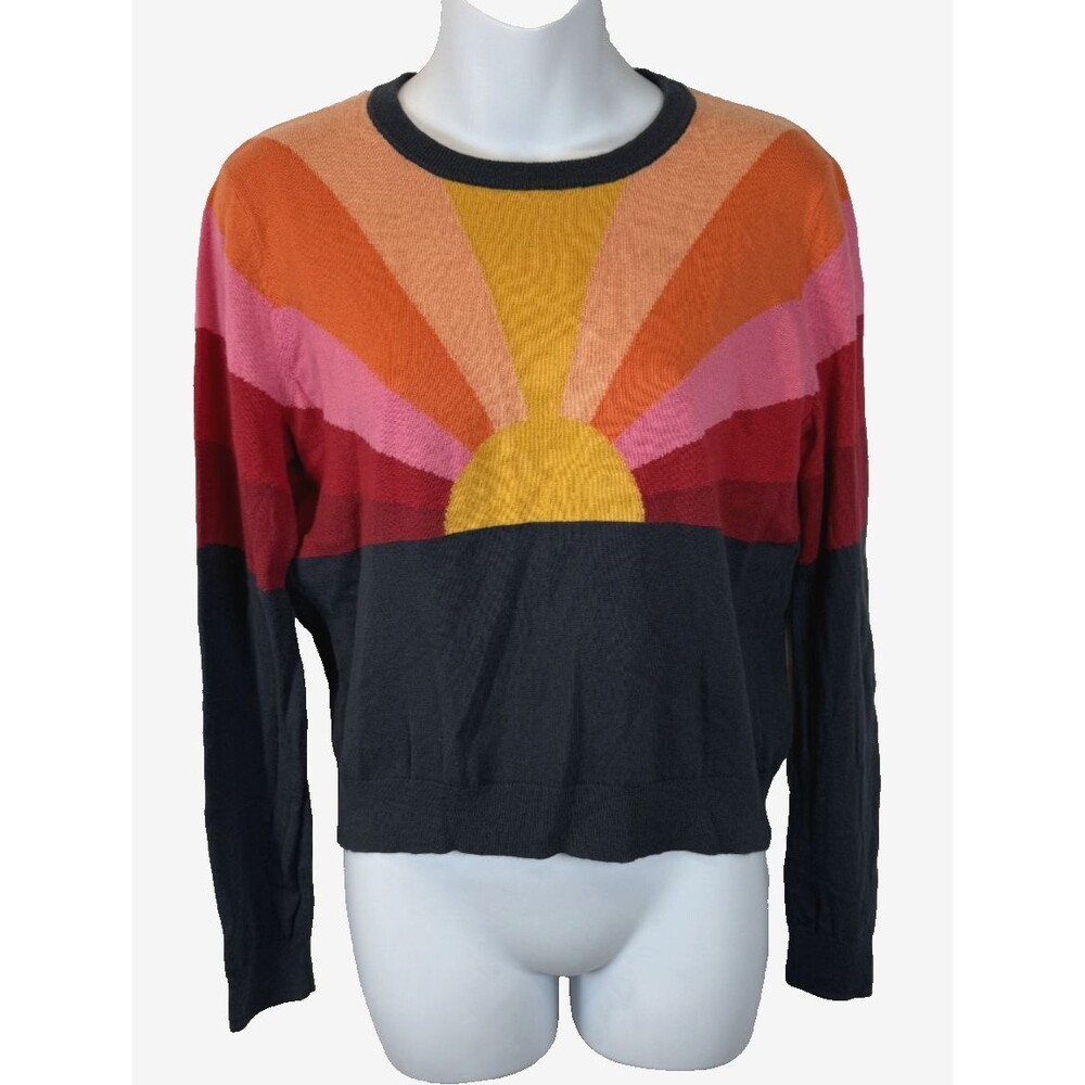 Marine Layer XS Sunset Icon Long Sleeve Crew Neck Sweater - Picture 2 of 9